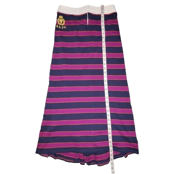 * Rare* Ralph Lauren Blue Label Rugby Stripe Long Skirt Size XL / 16