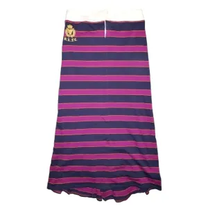* Rare* Ralph Lauren Blue Label Rugby Stripe Long Skirt Size XL / 16