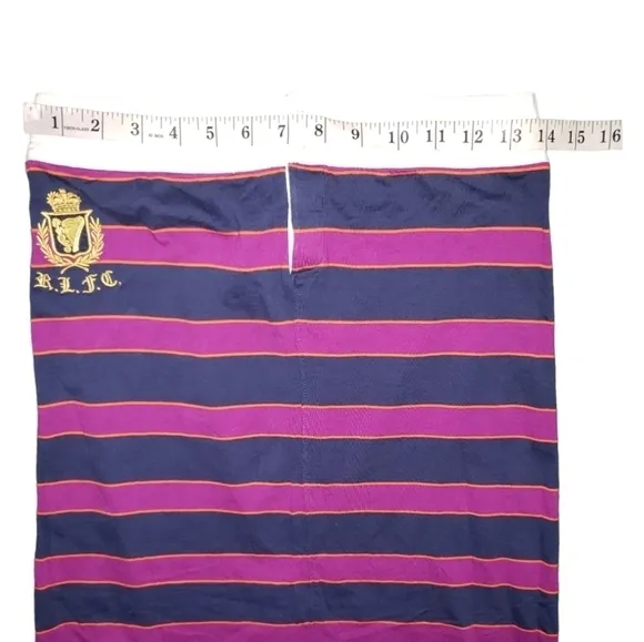 * Rare* Ralph Lauren Blue Label Rugby Stripe Long Skirt Size XL / 16