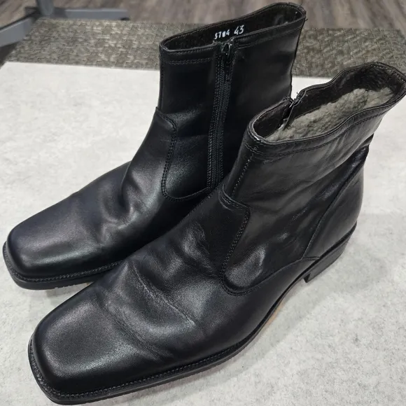 🐢 Romano Sicari Leather Boots. Size 43/10 Vero Cuolo Made in Italy.