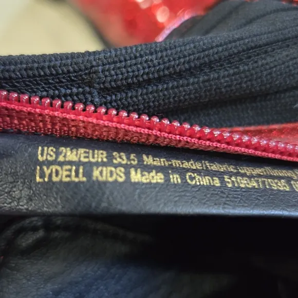 🐢 Sam Edelman Kids Lydell Boots Size 2 Sparkly Red Combat Boots!