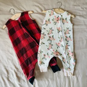 2 Little Unicorn Muslin Rompers