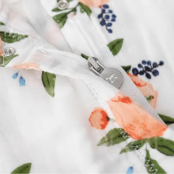 2 Little Unicorn Muslin Rompers