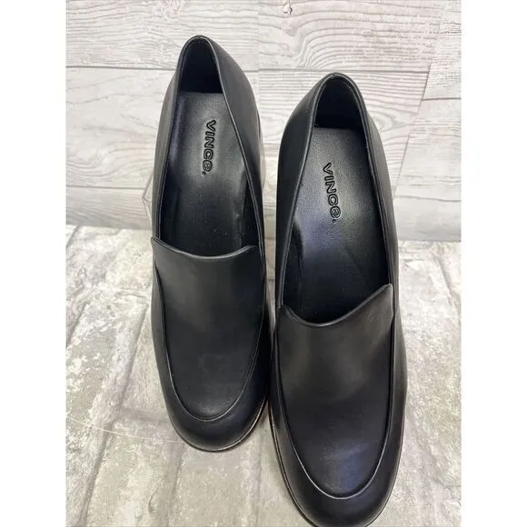 $375 Vince‎ Women's Black Narissa Leather Clog Loafer Pumps Shoes Size 9 NEW