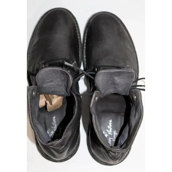 $390 Andrea Ventura Firenze Leather Chukka Lace Up Mens Size 43 Black Shoes