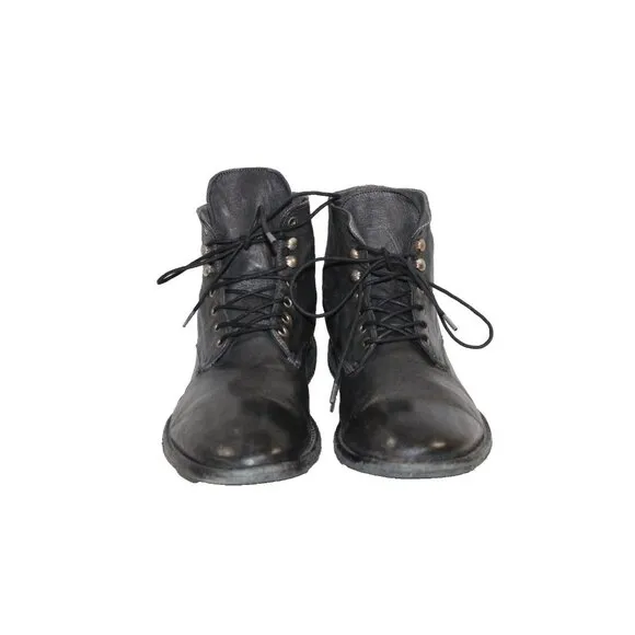 $390 Andrea Ventura Firenze Leather Chukka Lace Up Mens Size 43 Black Shoes