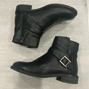 [6]Aquatalia  Bree Black Leather Ankle Waterproof Boots