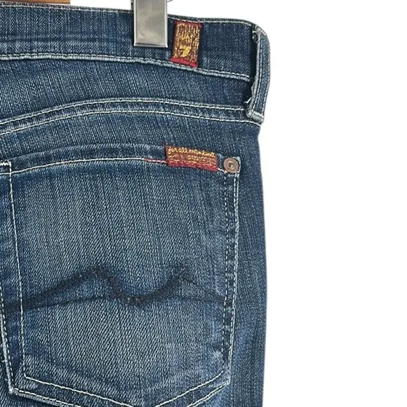 7 For All Mankind jeans Bootcut Denim Jeans in Blue Medium Wash Size 29