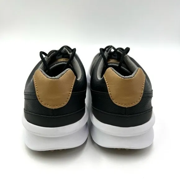 7.5XW FootJoy Men's 54180 Contour Series Black Leather Tan Golf Sneakers Shoes