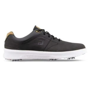 7.5XW FootJoy Men's 54180 Contour Series Black Leather Tan Golf Sneakers Shoes