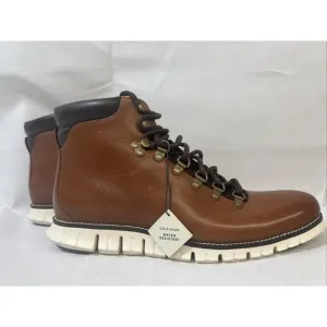 9.5 NEW Mens Cole Haan Zerogrand Causal Waterproof Brown Leather Hiker Boot