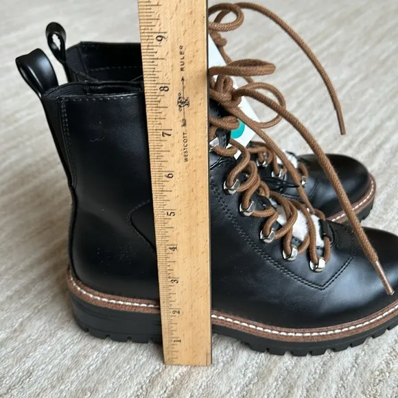 A New Day™ Leighton Hiking Boots With Memory Foam Rugged Casual Boot Black Sz 8