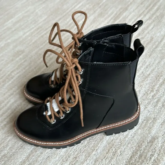 A New Day™ Leighton Hiking Boots With Memory Foam Rugged Casual Boot Black Sz 8