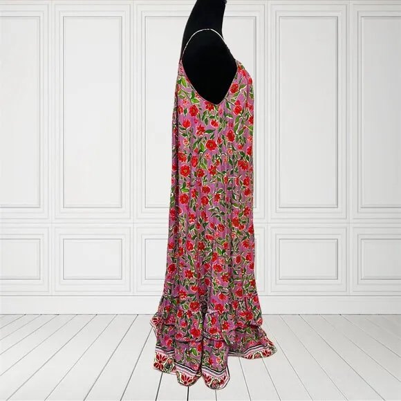 A Pea In The Pod Floral Maxi Dress Sleeveless Lightweight Oversized Maternity