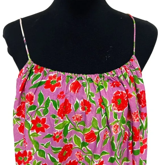 A Pea In The Pod Floral Maxi Dress Sleeveless Lightweight Oversized Maternity