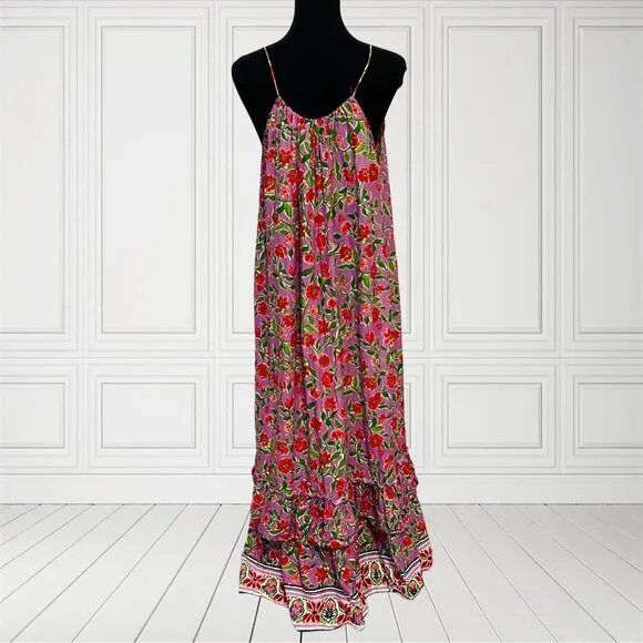 A Pea In The Pod Floral Maxi Dress Sleeveless Lightweight Oversized Maternity