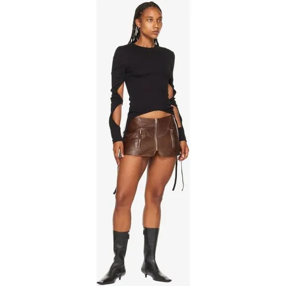 Abra Lord Boots Size 38 US 8 Womens Black Kitten Heel Leather $540