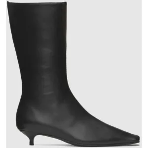 Abra Lord Boots Size 38 US 8 Womens Black Kitten Heel Leather $540