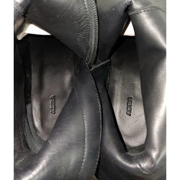 Abra Lord Boots Size 38 US 8 Womens Black Kitten Heel Leather $540