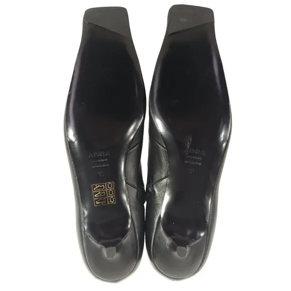 Abra Lord Boots Size 38 US 8 Womens Black Kitten Heel Leather $540