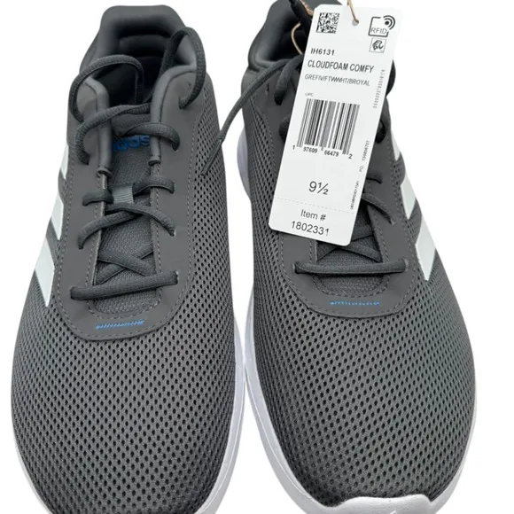 Adidas CLOUDFOAM COMFY Running Men's Sneakers Shoes Black / White SIZE 9.5