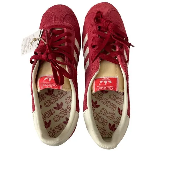 Adidas Gazelle Suede Burgundy Tennis Shoe Sneakers M 6.5 / W 7.5 8 NEW