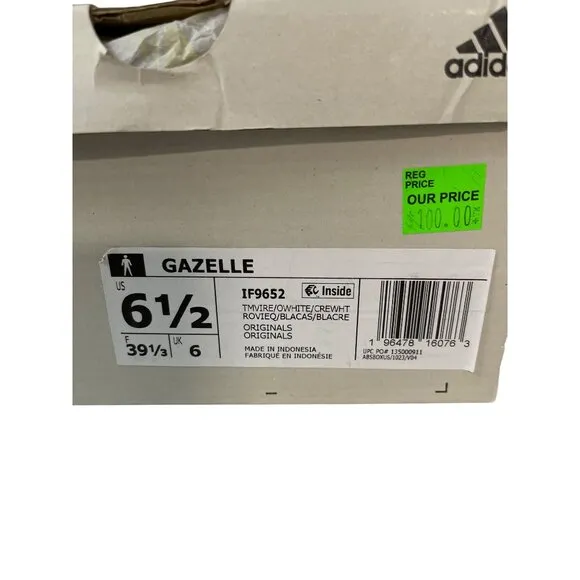 Adidas Gazelle Suede Burgundy Tennis Shoe Sneakers M 6.5 / W 7.5 8 NEW