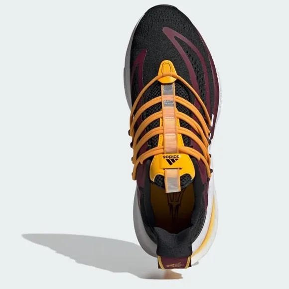 adidas Men's Arizona State ALPHABOOST V1 Shoes, Core Black/Team Maroon SZ 11.5