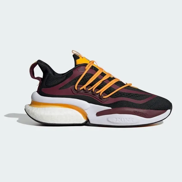 adidas Men's Arizona State ALPHABOOST V1 Shoes, Core Black/Team Maroon SZ 11.5
