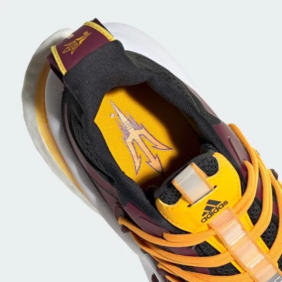 adidas Men's Arizona State ALPHABOOST V1 Shoes, Core Black/Team Maroon SZ 11.5