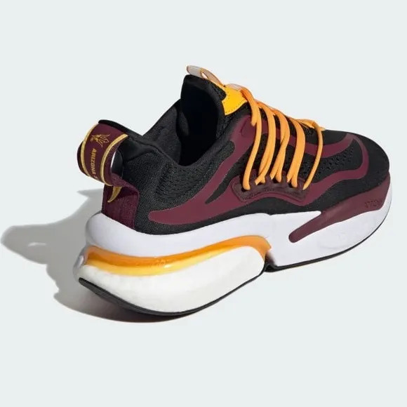adidas Men's Arizona State ALPHABOOST V1 Shoes, Core Black/Team Maroon SZ 11.5