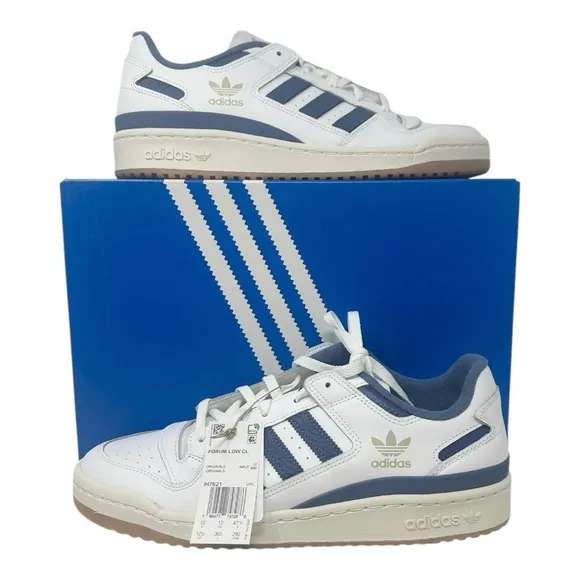 Adidas Men’s Forum Low CL IH7829 Core White / Royal Blue Size 13
