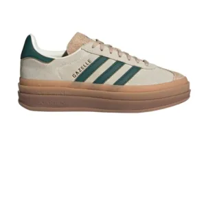 adidas Originals Women's Gazelle Bold Shoes - Color: Cream/Green