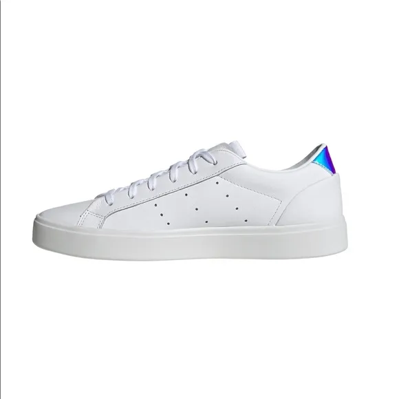 Adidas Sleek White Leather Sneakers