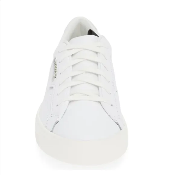 Adidas Sleek White Leather Sneakers