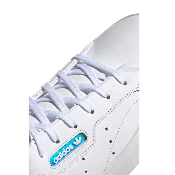 Adidas Sleek White Leather Sneakers