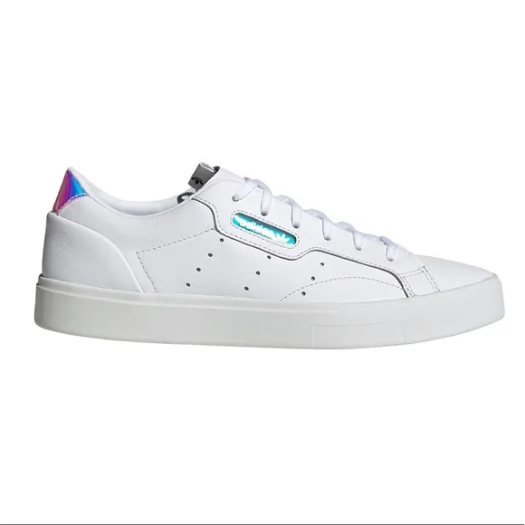 Adidas Sleek White Leather Sneakers