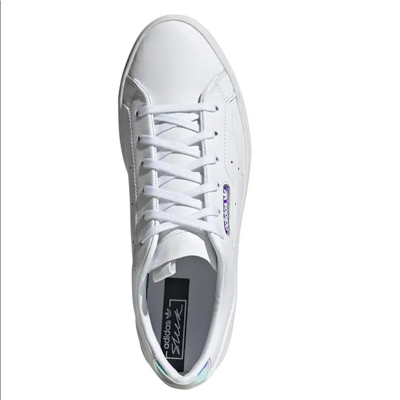 Adidas Sleek White Leather Sneakers