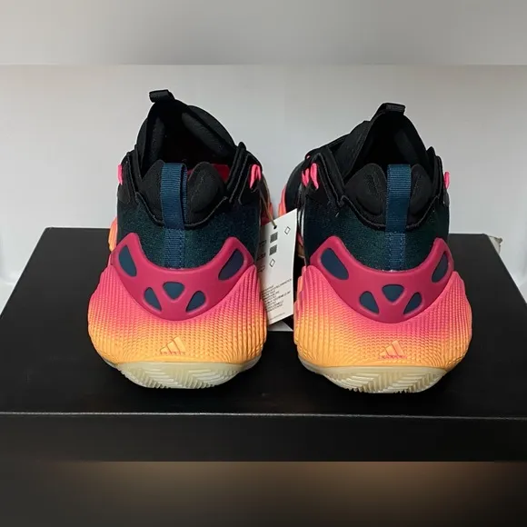 Adidas Trae Young 3 J Pink Acid Orange Black Men's Basketball Shoes SZ 10