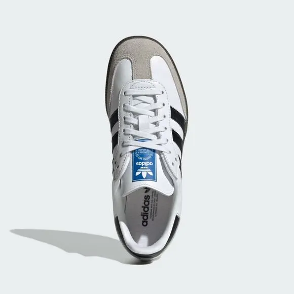 Adidas Unisex Kids Cloud White Core Black Gum Samba OG Shoes Size 7
