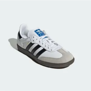Adidas Unisex Kids Cloud White Core Black Gum Samba OG Shoes Size 7