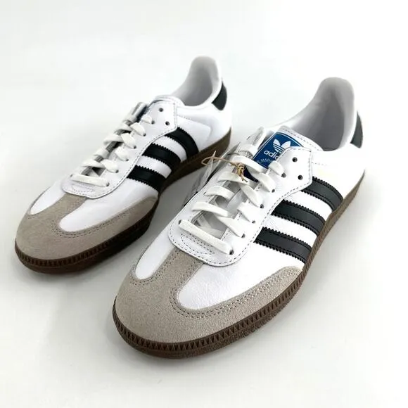 Adidas Unisex Kids Cloud White Core Black Gum Samba OG Shoes Size 7