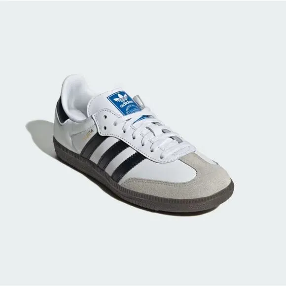 Adidas Unisex Kids Cloud White Core Black Gum Samba OG Shoes Size 7
