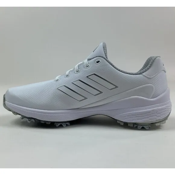 Adidas ZG23 White Silver Mens Golf Shoes Soft Spikes Water Resistant HO3671