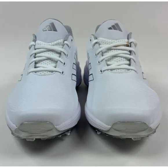 Adidas ZG23 White Silver Mens Golf Shoes Soft Spikes Water Resistant HO3671