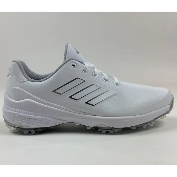 Adidas ZG23 White Silver Mens Golf Shoes Soft Spikes Water Resistant HO3671