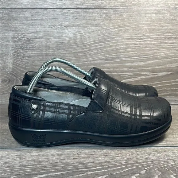 Alegria Keli Plaid To Meet You Pro Women’s Sz 11.5-12/EU 42 Black Plaid Clogs