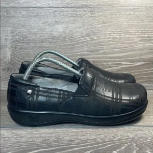 Alegria Keli Plaid To Meet You Pro Women’s Sz 11.5-12/EU 42 Black Plaid Clogs