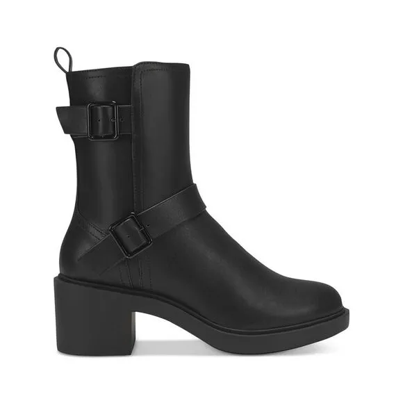 ALFANI Womens Black Buckle Accent Chantal Round Toe Block Heel Heeled Boots 11 M