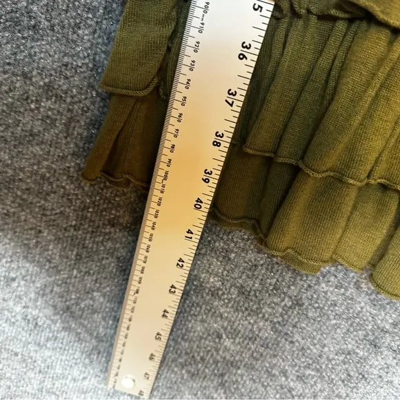 Alice &amp; Olivia Olive Green Ruffle Dress - Size Small (S), NWT
